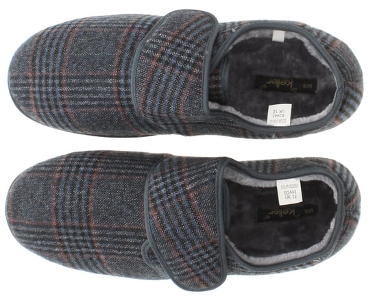 Dr Keller Mens Slippers Touch Fastening David navy
