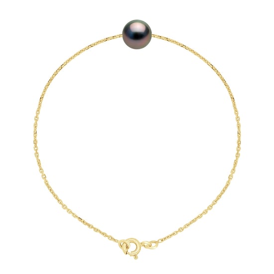Bracelet Real Cultured Tahiti Pearl PASSING THROUGH Round 8-9 mm