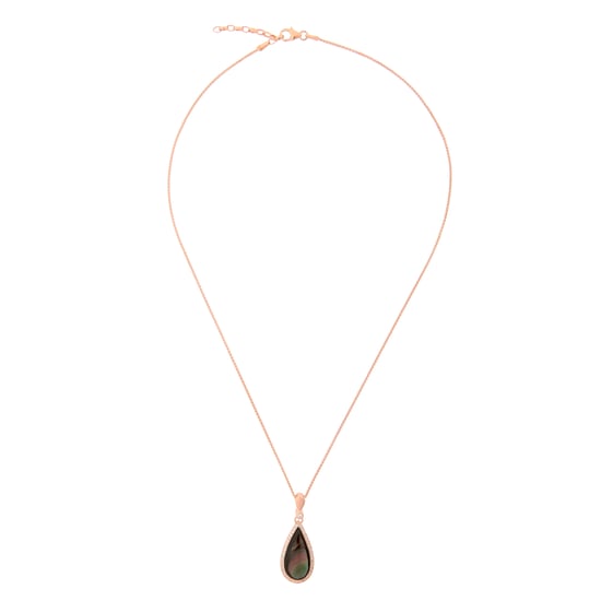 Orphelia 'Lilja' Women's 925 Sterling Silver Chain with Pendant - Rose zh-7367 - Image 1