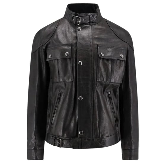 Belstaff Gangster Zwarte Leren Jas - Image 1