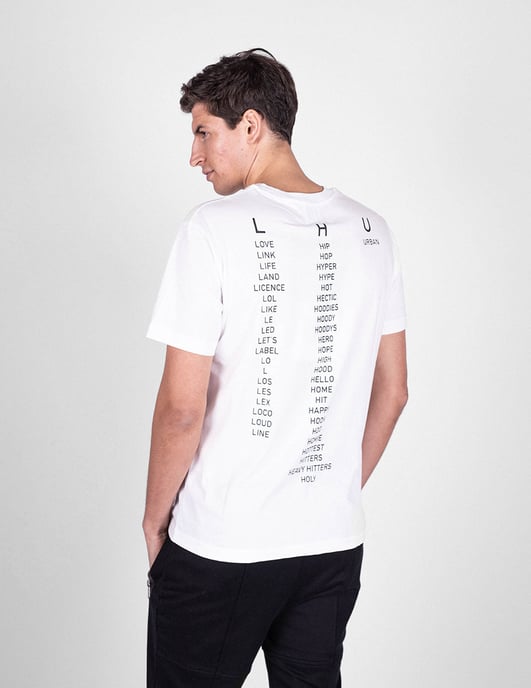 Les Hommes T-shirt Typography Men's Black - Image 4