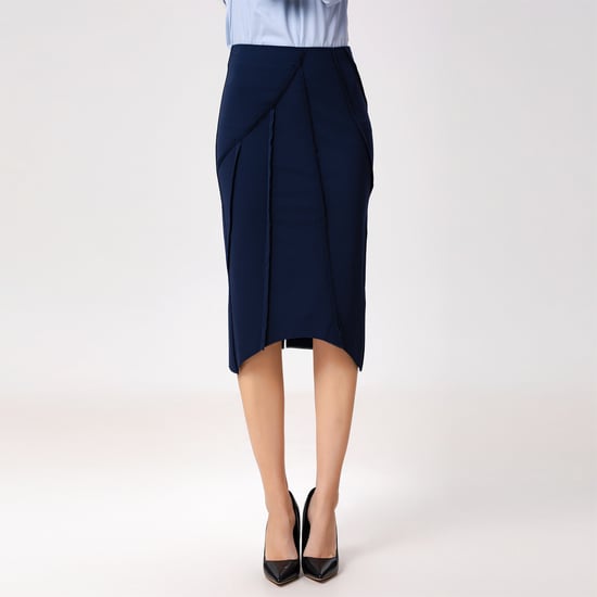 Asymmetrische rok met structurele lijnen - Image 2