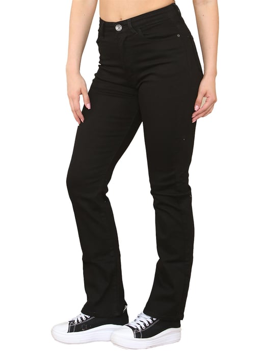 Enzo | Womens Bootcut Jeans - Black