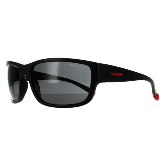 Arnette Rectangle Mens Matte Black Dark Grey Sunglasses