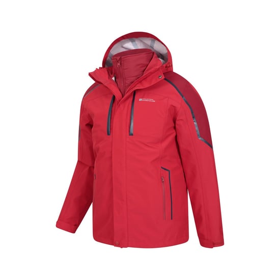 Mountain Warehouse Mens Zenith Extreme III 3 in 1 Padded Jacket (Red)
