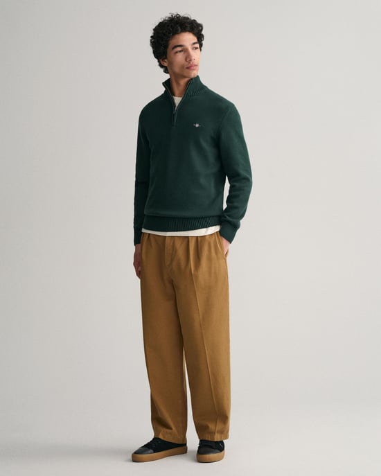 GANT Mens Casual Cotton Half Zip Jumper