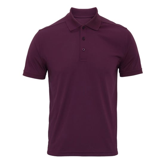 Premier Heren Coolchecker Pique Poloshirt (Aubergine) - Image 1