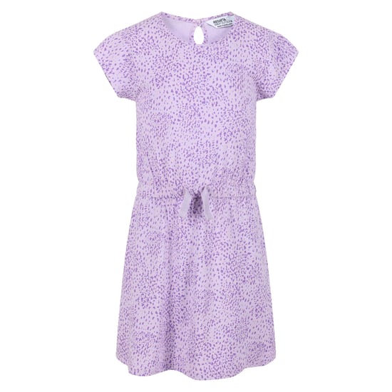 Regatta Childrens/Kids Catrinel Animal Print Casual Dress (Pastel Lilac)