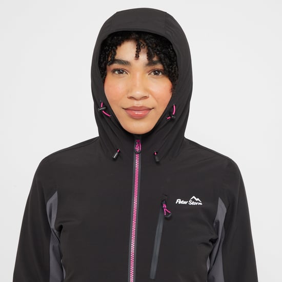 Peter Storm Women's Malham Stretch Waterproof Jacket with Adjustable Hood, Hiking Raincoat