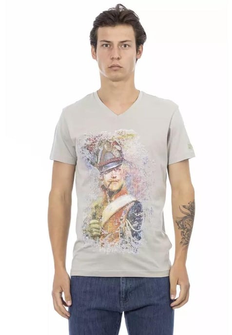 Trussardi Action Men's Gray Cotton T-Shirt