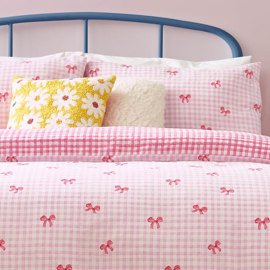 Heya Home Gingham Bows Printed Duvet Cover Set - Image 3