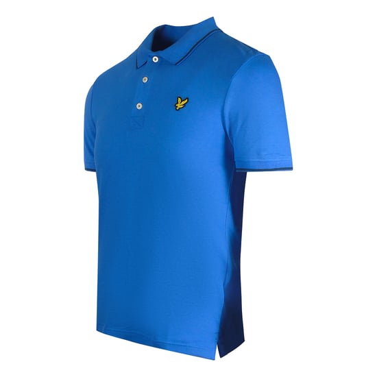 Lyle & Scott Tipped Collar Spring Blue Polo Shirt - Image 3