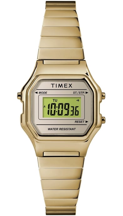 Timex Classic Digital Mini Women's Gold Watch TW2T48000