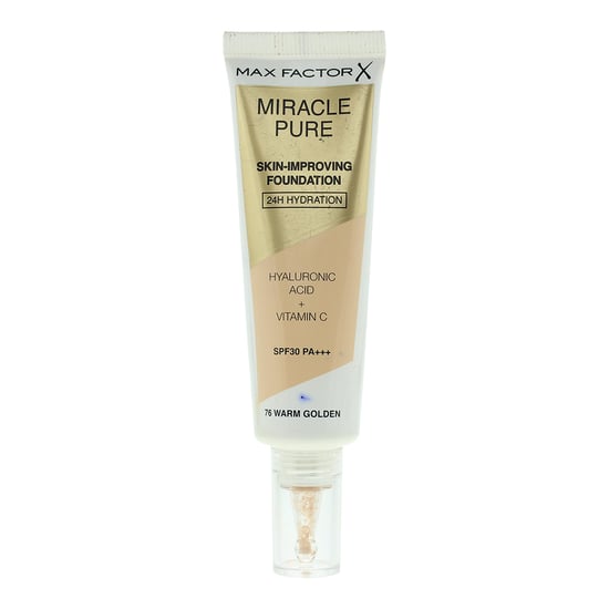 Max Factor Miracle Pure Skin Improving 24U Hydratatie Foundation 30ml - 76 Warm Goud - Image 1