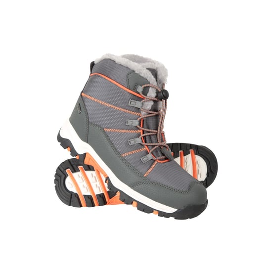 Mountain Warehouse Childrens/Kids Comet Waterproof Snow Boots (Grey/Orange)