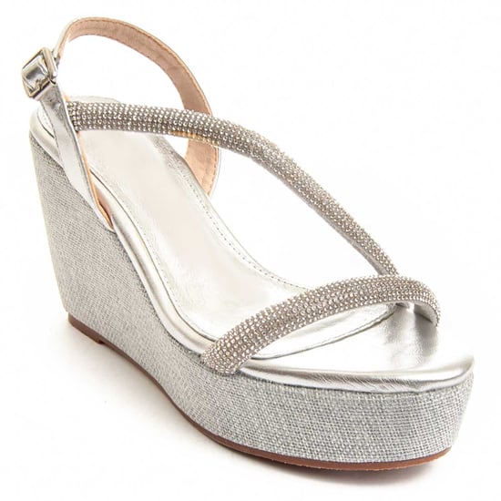 MonteVita Wedge Sparto Sandal Wesparto8 in Zilver - Image 3
