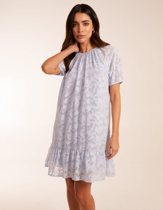 Jacquard Smock Mini Dress