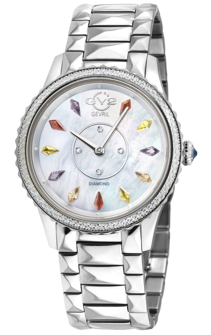 Siena Swiss Quartz MOP Dial 316L Stainless Steel Diamond Watch - Image 1