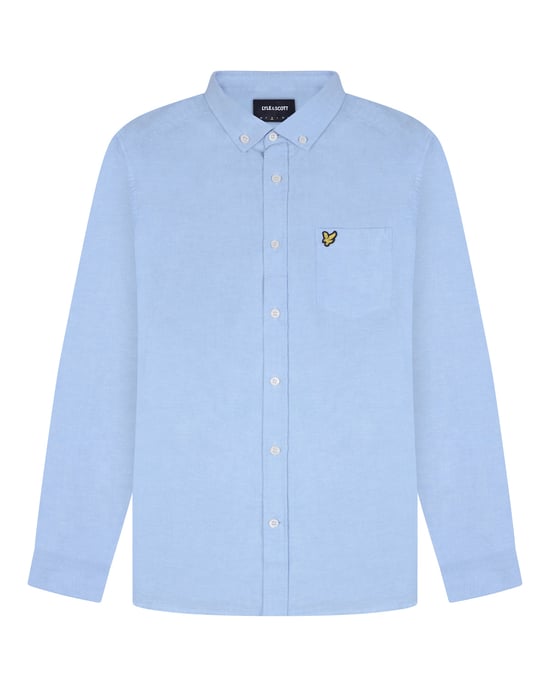 Lyle & Scott Regelmatig fit lichtgewicht Oxford -shirt in Blauw - Image 5