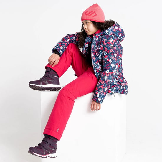 Dare 2B Girls Verdict Floral Waterproof Ski Jacket (Virtual Pink)