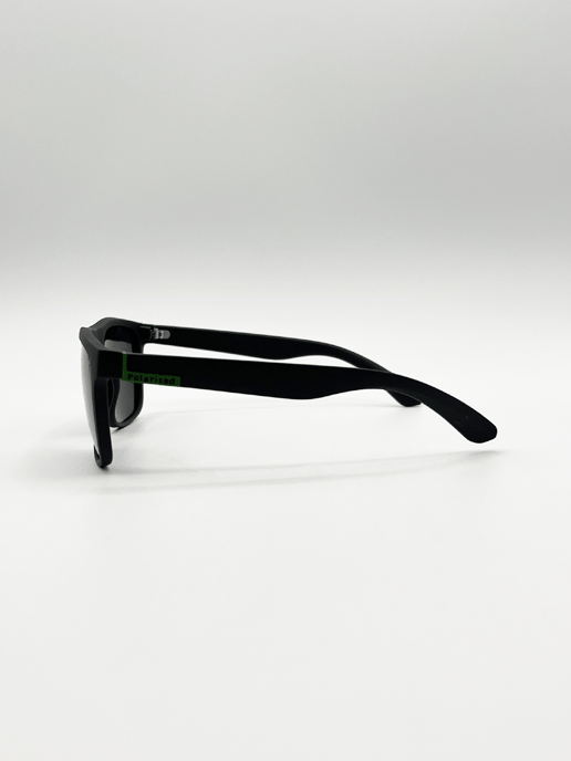 Matte Wayfarer Sunglasses in Black with Case - Polarised - Image 3