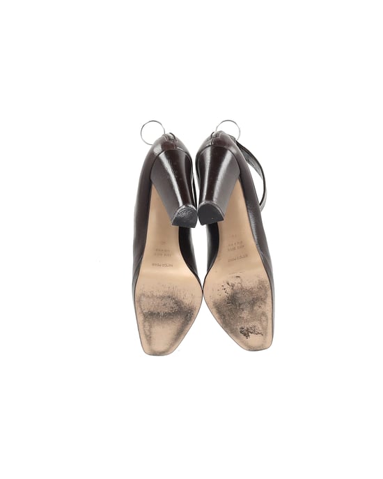 Sergio Rossi Ankle Strap Pumps in Brown Leather - Image 5