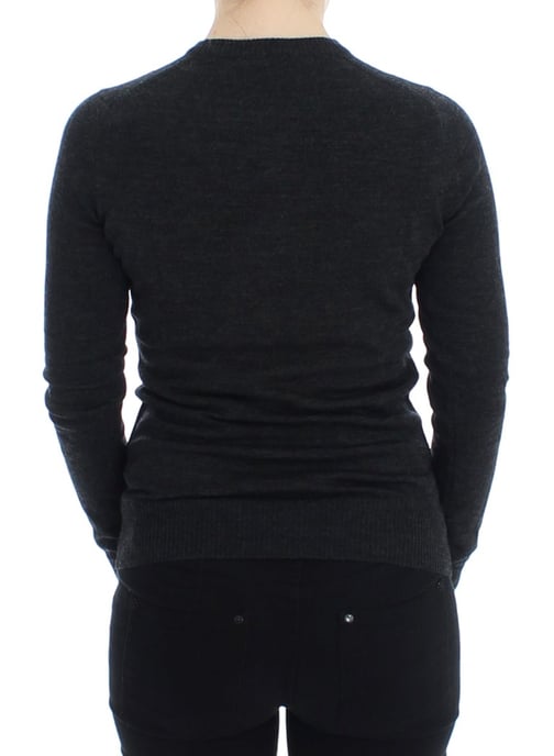 Dolce & Gabbana Women's Gray Wool Button Cardigan Sweater - Image 3