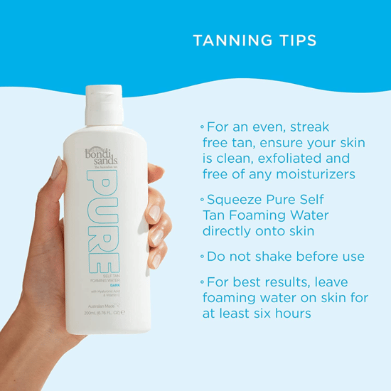 Bondi Sands Pure Self Tan Foaming Water Dark - 200ml