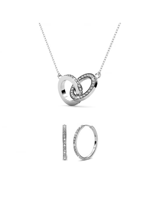 Parures Chic Circle Twin - Argenté och Cristal - Image 1