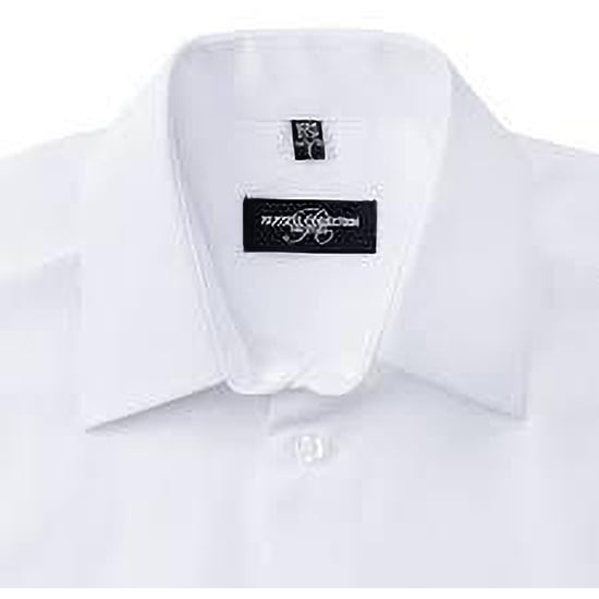 Russell Collection Ladies/Womens Short Sleeve Poly-Cotton Easy Care Poplin Shirt (White) - Image 3