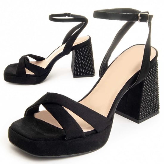MonteVita Högklackad Sandal Festsand3 Svart - Image 4