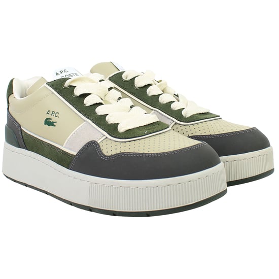 Lacoste Ace Clip 0822 2 SMA Mens Khaki Trainers - Image 2