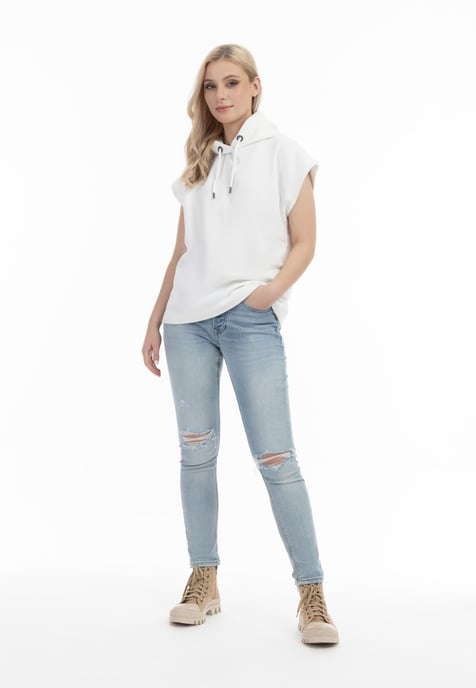 Dreimaster Oversized sweatshirt Dames wolwit - Image 2