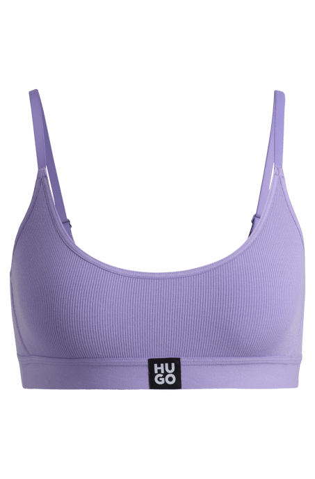 Women's Hugo Stretch-Modal Bralette with Logo Band in Purple