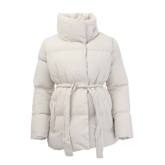 Women's Brave Soul Sleet Padded Funnel Neck Jacket in Cream