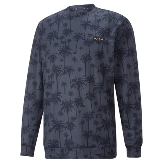 PUMA Mens PUMA x Palm Tree Crew Lightweight Crew Neck Golf Sweatshirt - Image 5