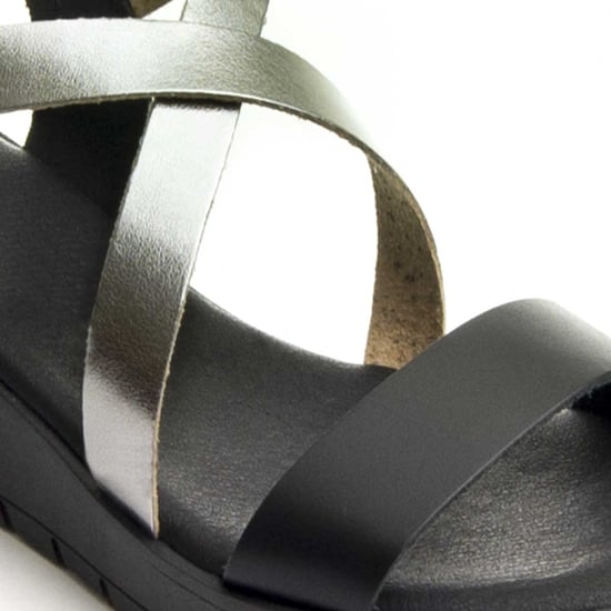 Confortable wedge sandal Purapiel in Black