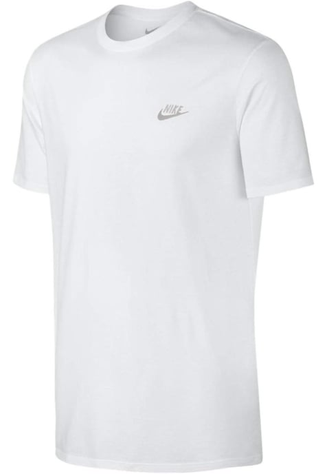 Nike Embroidered Futura T Shirt in White & Sliver Logo - Image 2