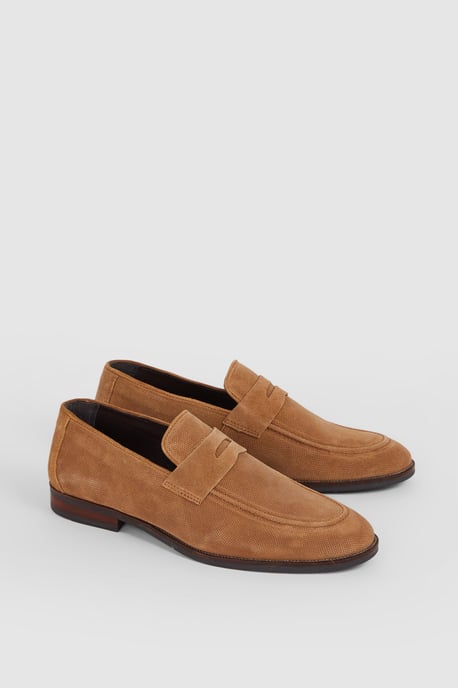 Suede Alma Pepperpot Penny Loafers