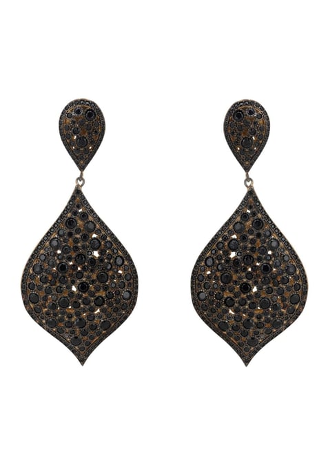 Arabian Nights Drop Earrings Rosegold Black