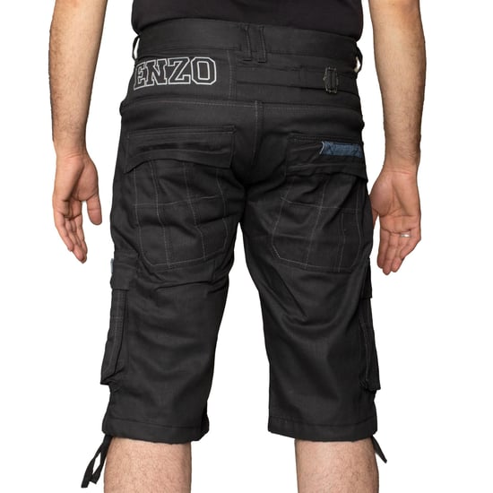 Enzo Heren Cargo Combat Denim Short - Image 4