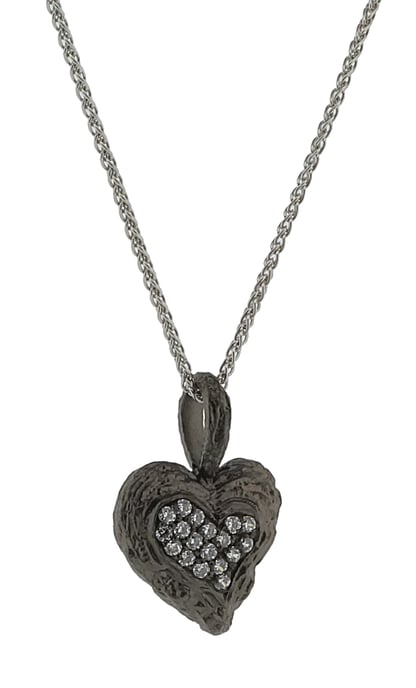 Orphelia 'Hazel' Women's 925 Sterling Silver Chain with Pendant - Black ZH-7082/2 - Image 2