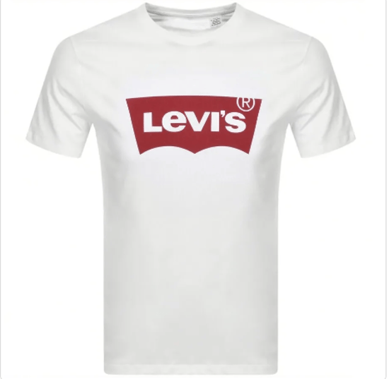 Mens Levi Batwing Tee in White