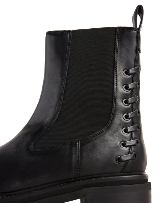 Ted Baker Lukki Chelsea Boot With Whipstitch Detail, Black