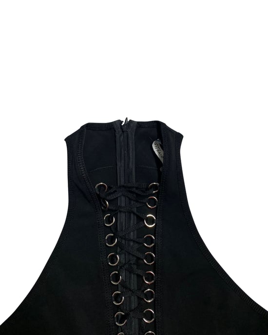 Givenchy Lace-Up Bodysuit in Black Viscose - Image 5