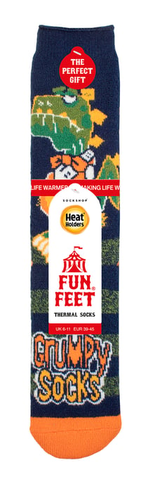 Men's Cozy Fleece-Lined Hobby Socks | Novelty Fluffy Thermal Socks - Grumpy Socks - Image 2