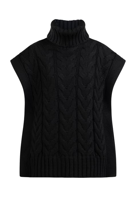 Dreimaster Knitted vest women black - Image 1