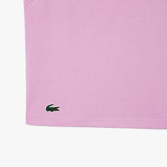 Women's Lacoste Sport Ultra Dry Cotton Sport Crop Top in Pink