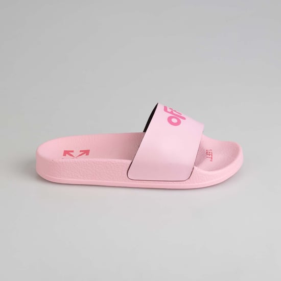 Girl's Off White Juniors Pool Sliders in Pink