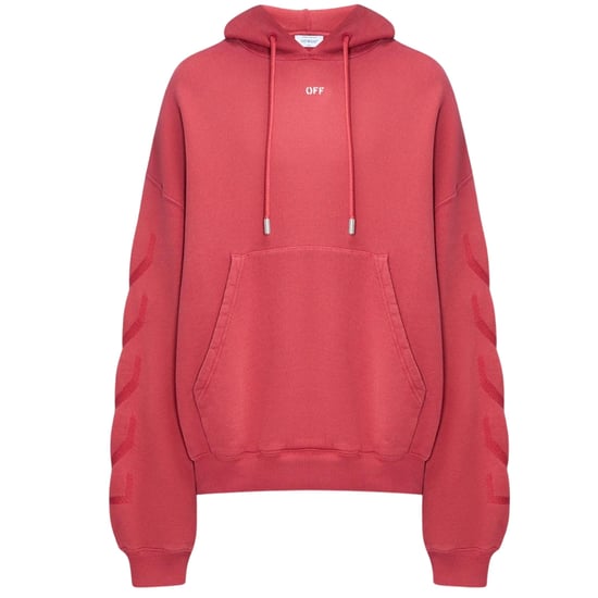 Off-White St. Matthew Design Skate Fit Washed Red Hoodie - Image 1